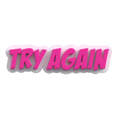 Try Again  3D Icon