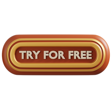 Try for free button  3D Icon