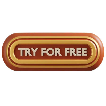 Try for free button  3D Icon