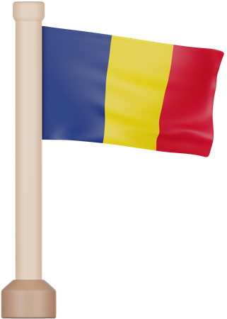 Tschad flagge  3D Icon