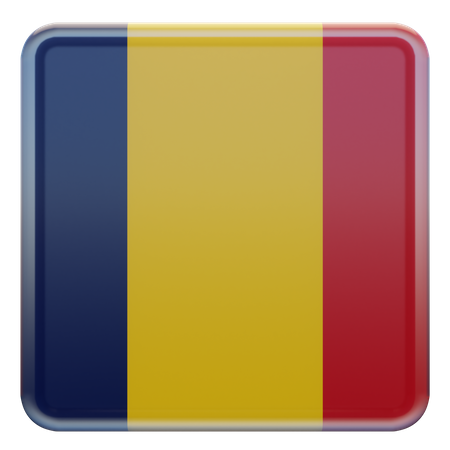 Quadratische Flagge des Tschad  3D Icon
