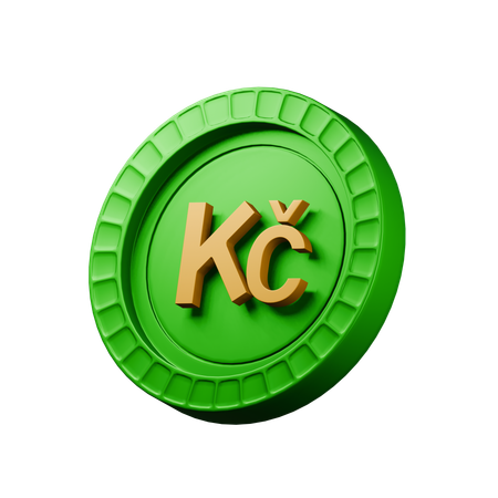 Tschechische Krone  3D Icon