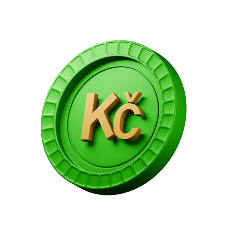 Tschechische Krone  3D Icon