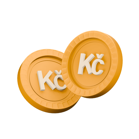 Tschechische Krone  3D Icon