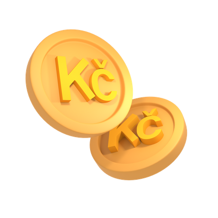 Tschechische Krone  3D Icon