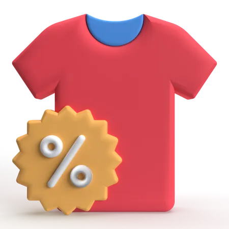 Tshirt Discount  3D Icon