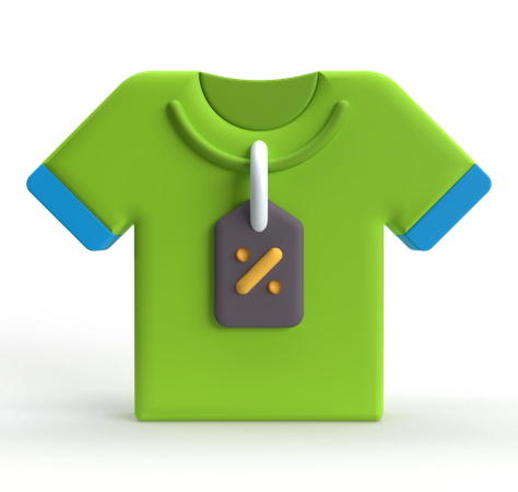 Tshirt Sale  3D Icon