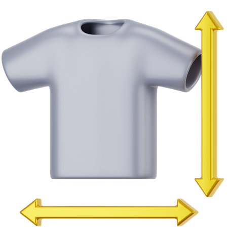 Taille du T-shirt  3D Icon