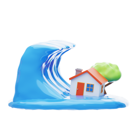 Tsunami  3D Icon