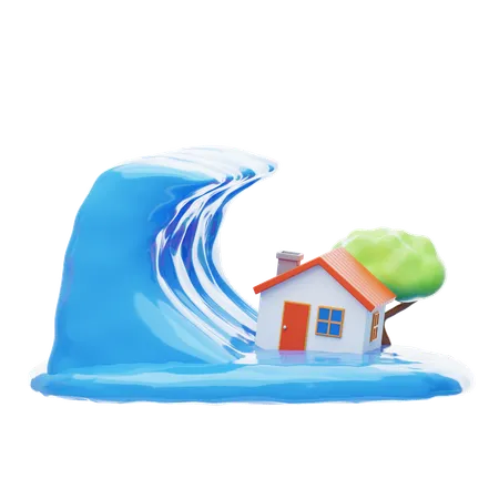 Tsunami  3D Icon