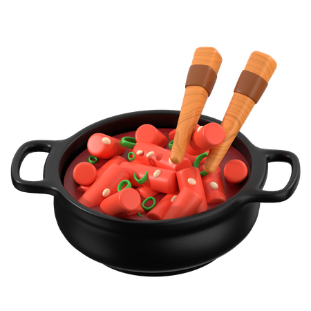 떡볶이  3D Icon