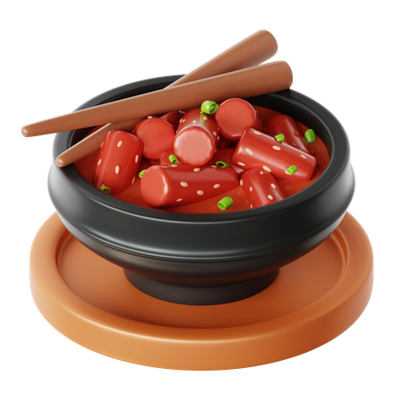 Tteokbokki  3D Icon