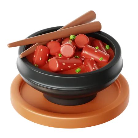 Tteokbokki  3D Icon