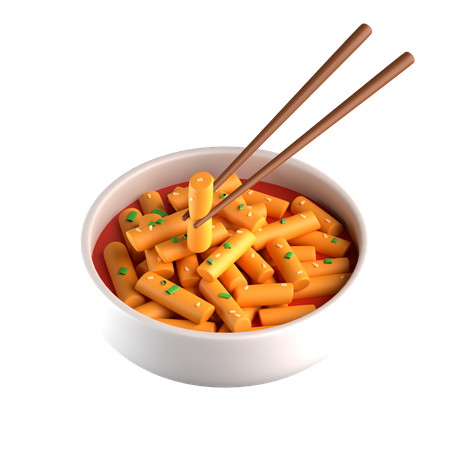 Tteokbokki  3D Icon