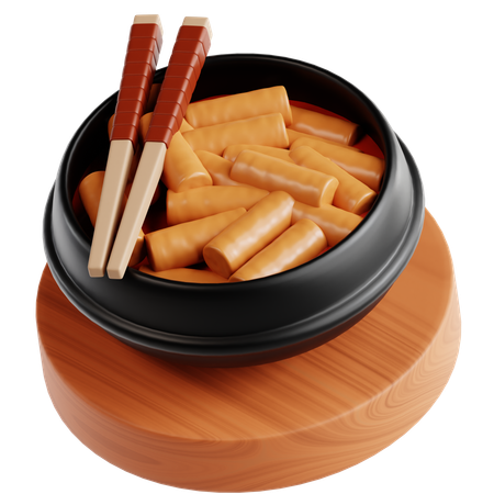 Tteokbokki  3D Icon