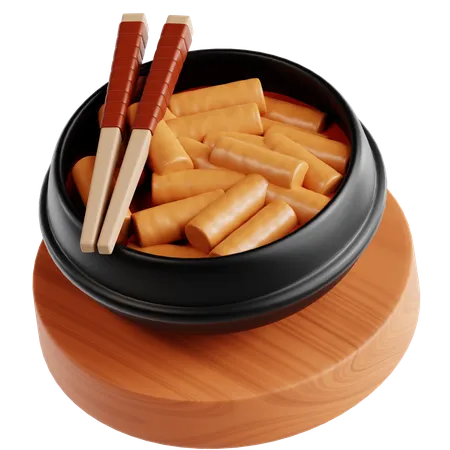 Tteokbokki  3D Icon