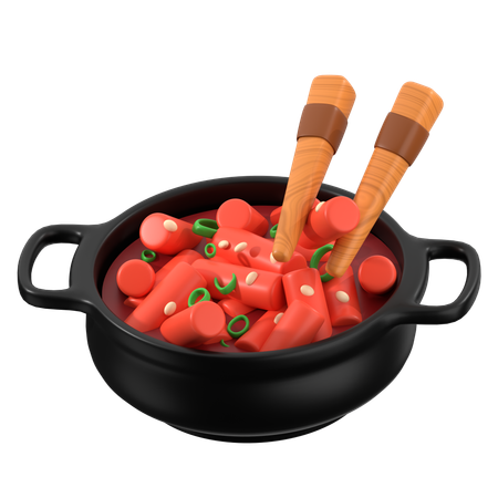 Tteokbokki  3D Icon