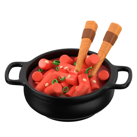 Tteokbokki  3D Icon