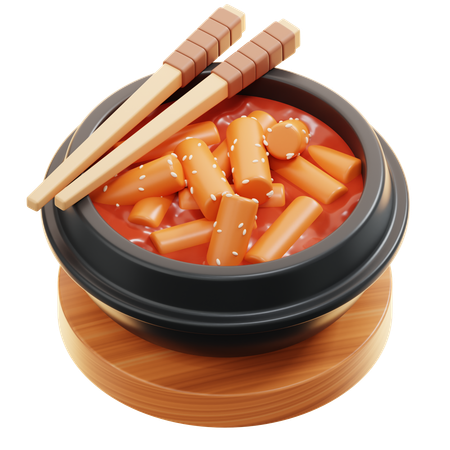 Tteokbokki  3D Icon