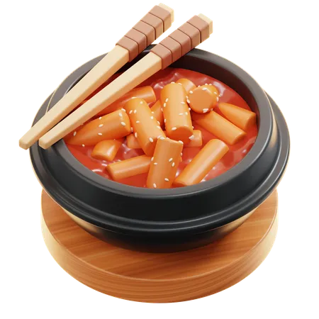 Tteokbokki  3D Icon