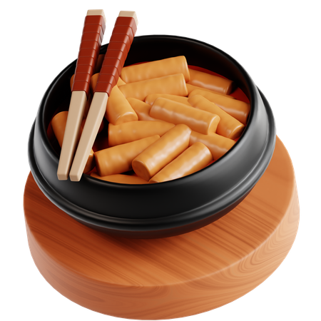 Tteokbokki  3D Icon