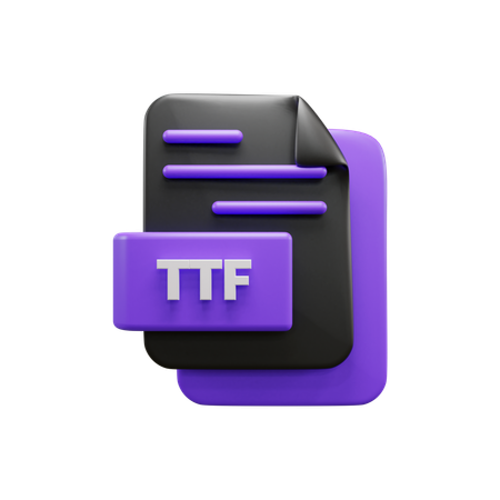 Ttf-Datei  3D Icon