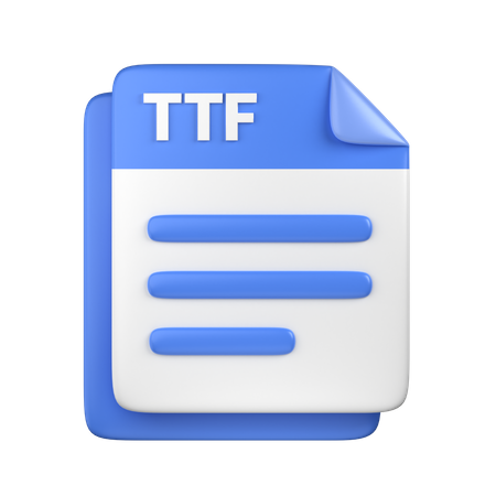 Ttf-Datei  3D Icon