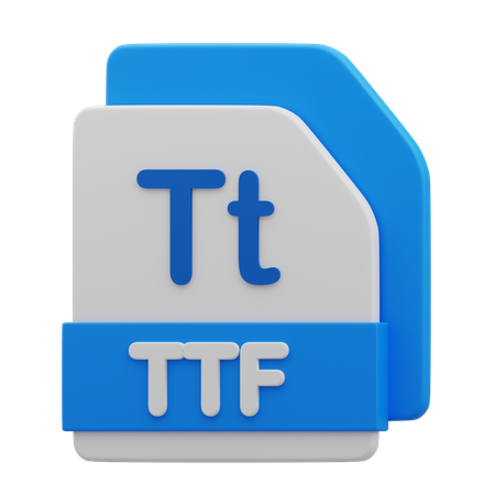 TTF File  3D Icon
