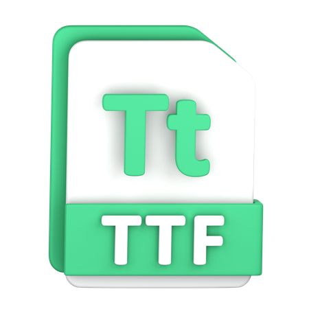 Ttf File  3D Icon