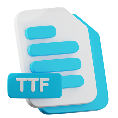 TTF File  3D Icon