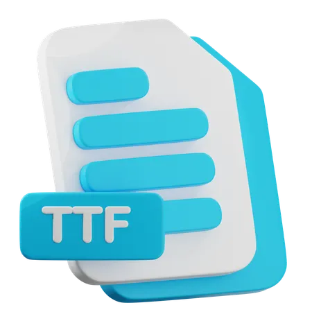 TTF File  3D Icon