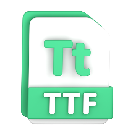 Ttf File  3D Icon