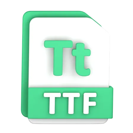 Ttf File  3D Icon