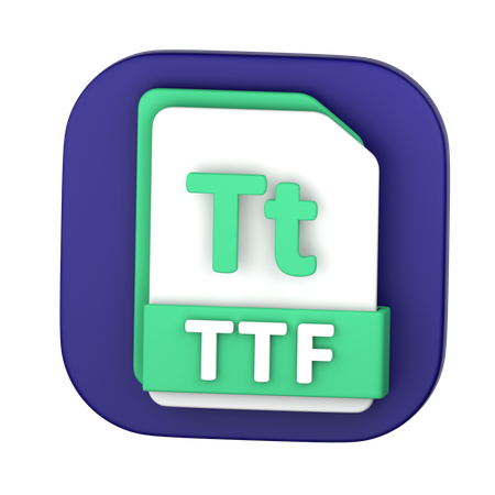 TTF File  3D Icon