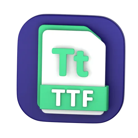 TTF File  3D Icon