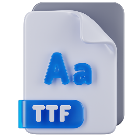 TTF File  3D Icon