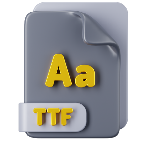 TTF File  3D Icon