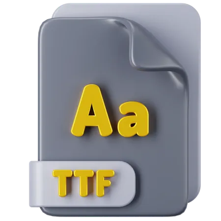 TTF File  3D Icon