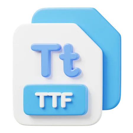 TTF File  3D Icon