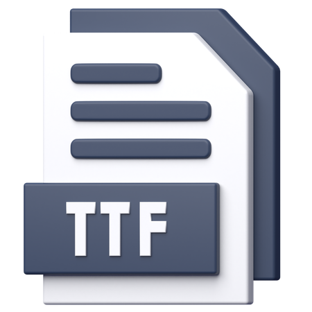 Ttf File  3D Icon