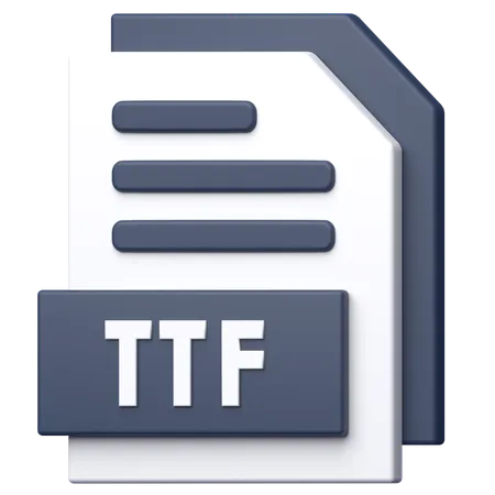 Ttf File  3D Icon