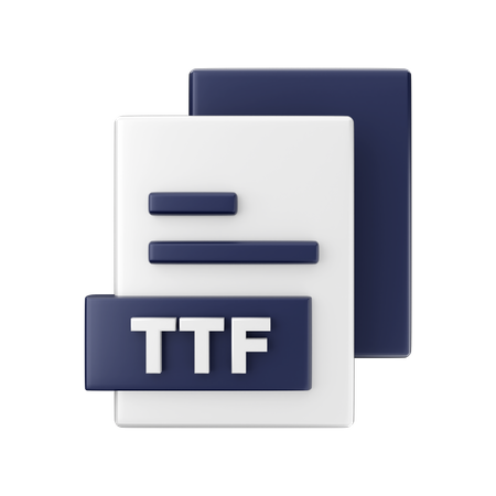 Ttf File  3D Illustration