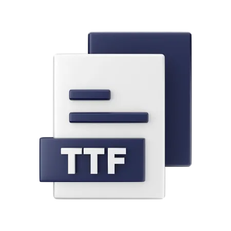 Ttf File  3D Illustration
