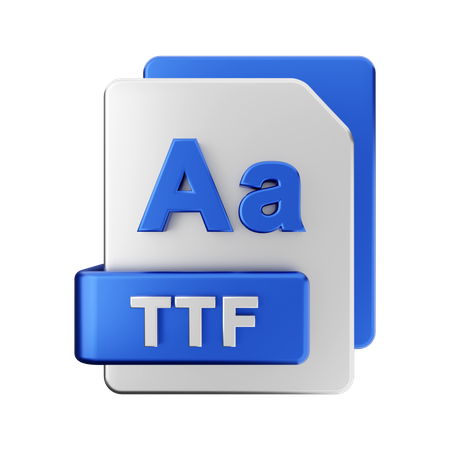 TTF File  3D Illustration