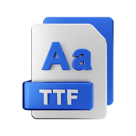 TTF File  3D Illustration