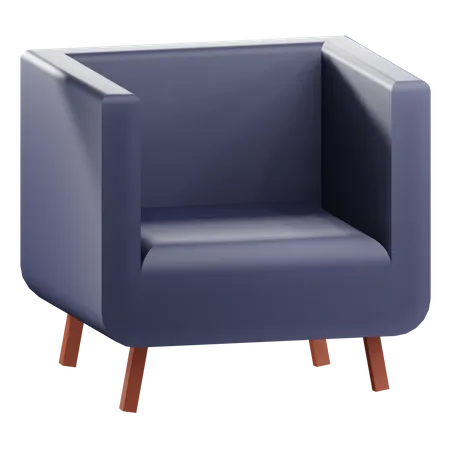 3 D Tub Chair Illustration With Transparent Background 3D Icon