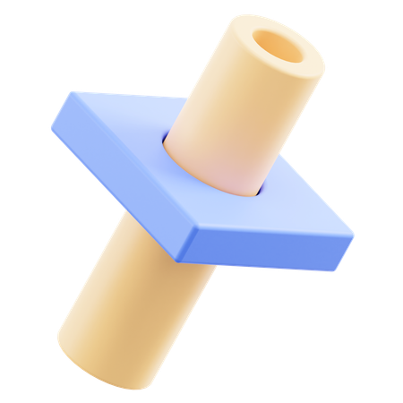 Tube and cube  3D Icon