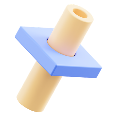 Tube and cube  3D Icon