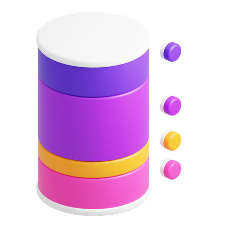 Tube Cylinder Chart  3D Icon