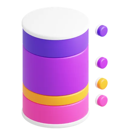 Tube Cylinder Chart  3D Icon